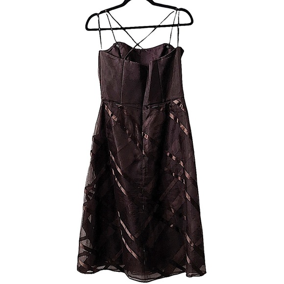 𝅺wtoo by Watters and Watters Brown Strapless Dress Size12 - Picture 2 of 7